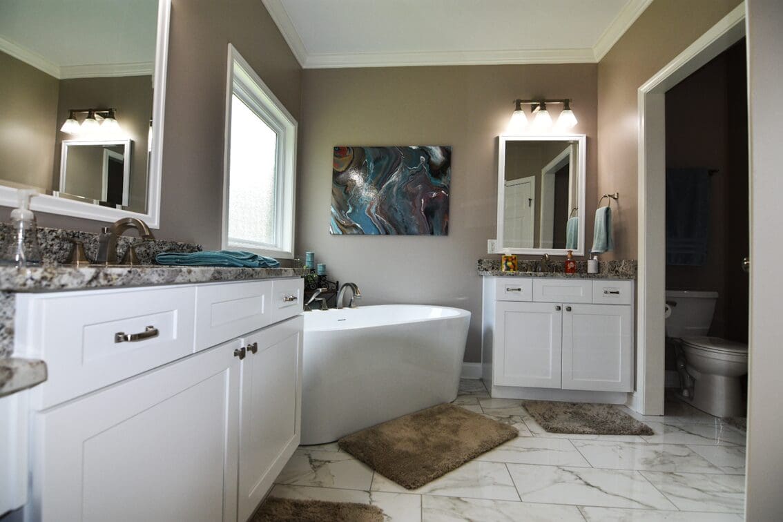Rdbr Narveson Finishedmasterbath01 How Long Does a Remodeling Project Take picture