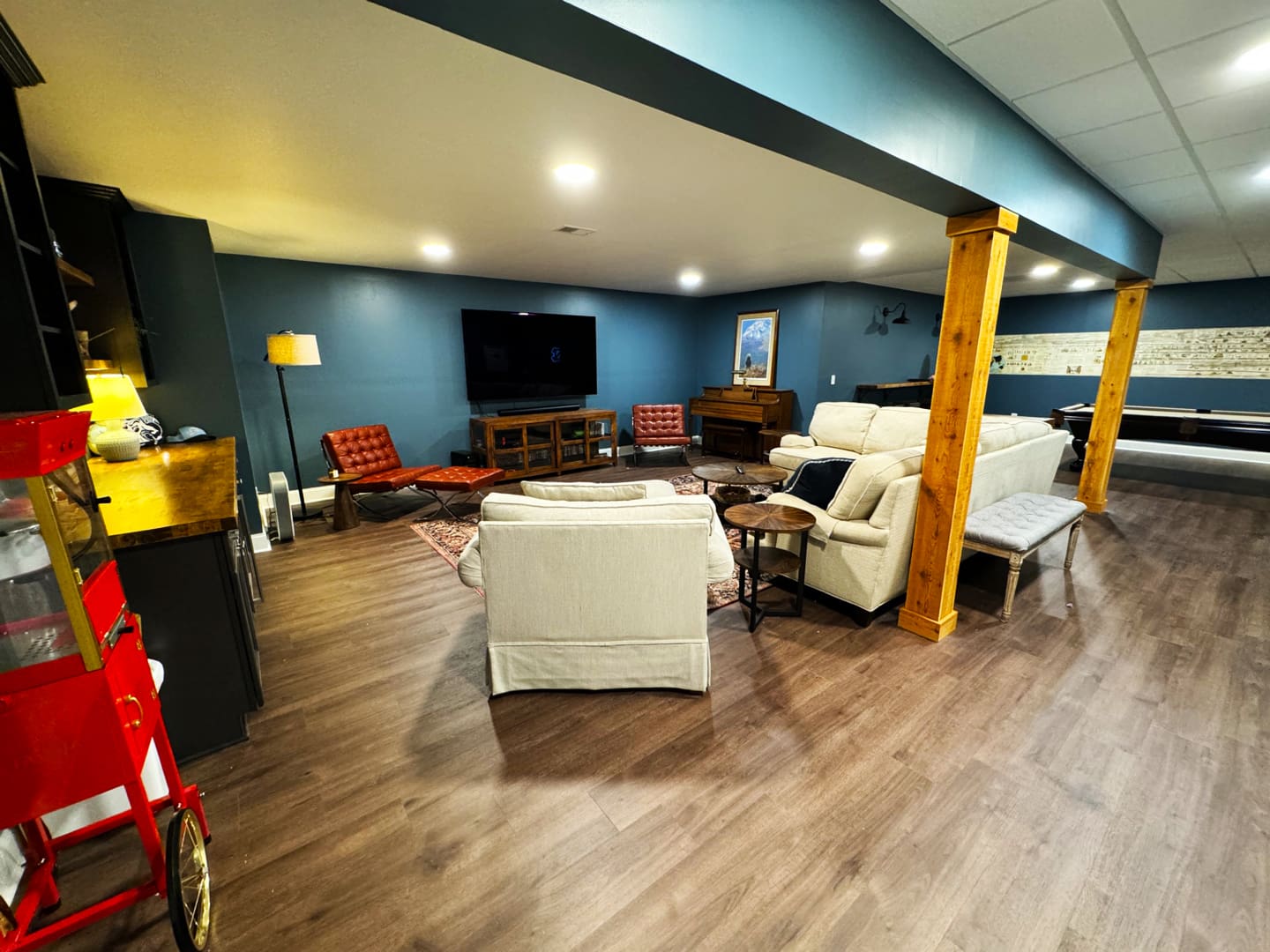 Narvesonfinished03 basement renovation companies