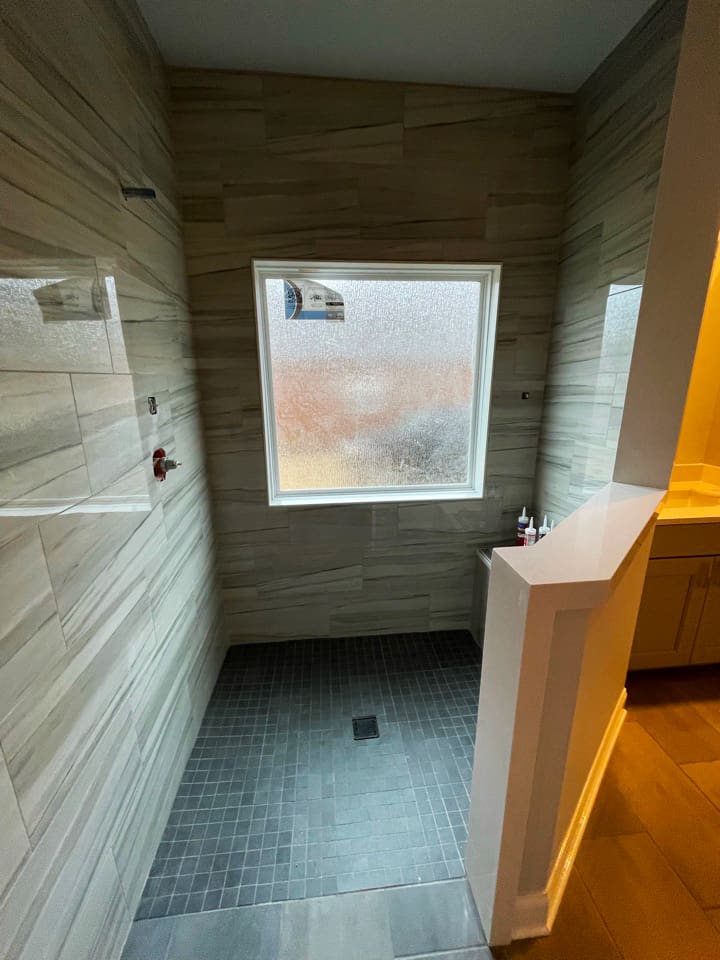 quick shower remodel picture