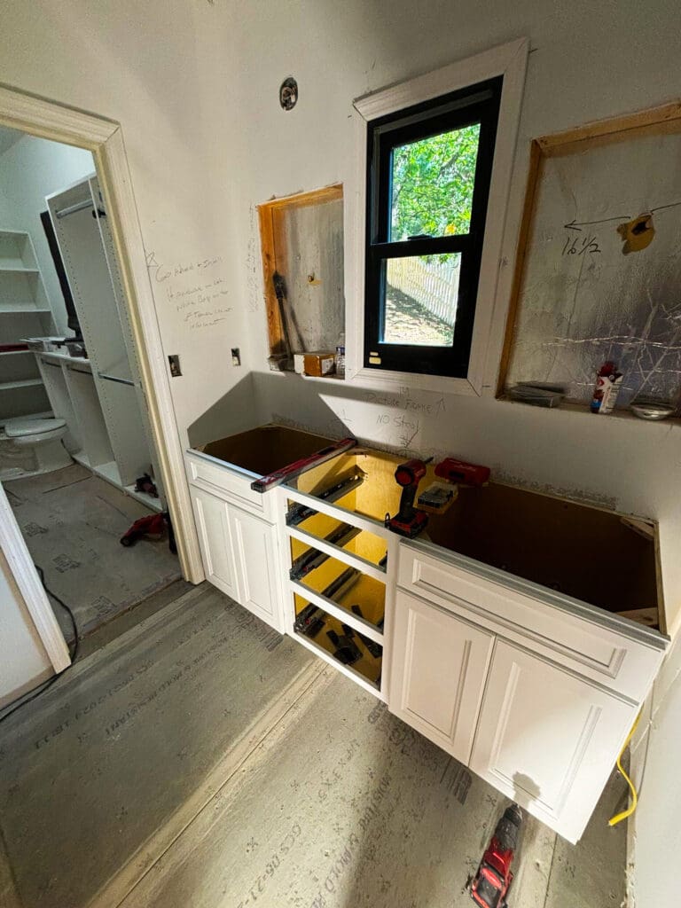 leveling cabinets picture