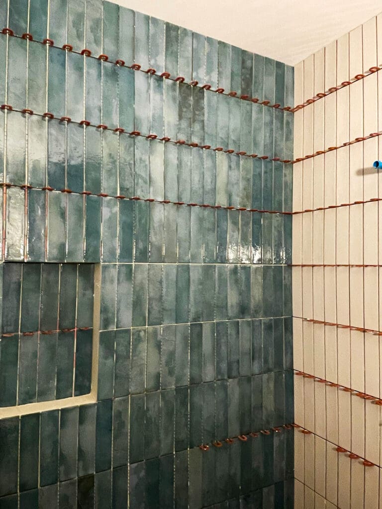 tile shower accent wall picture