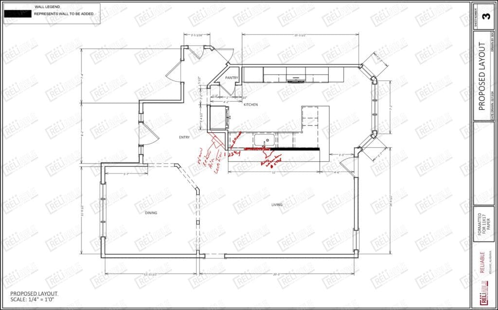 Carpenter Kitchen Plan Set Electrical Mark Ups 3 1024x638